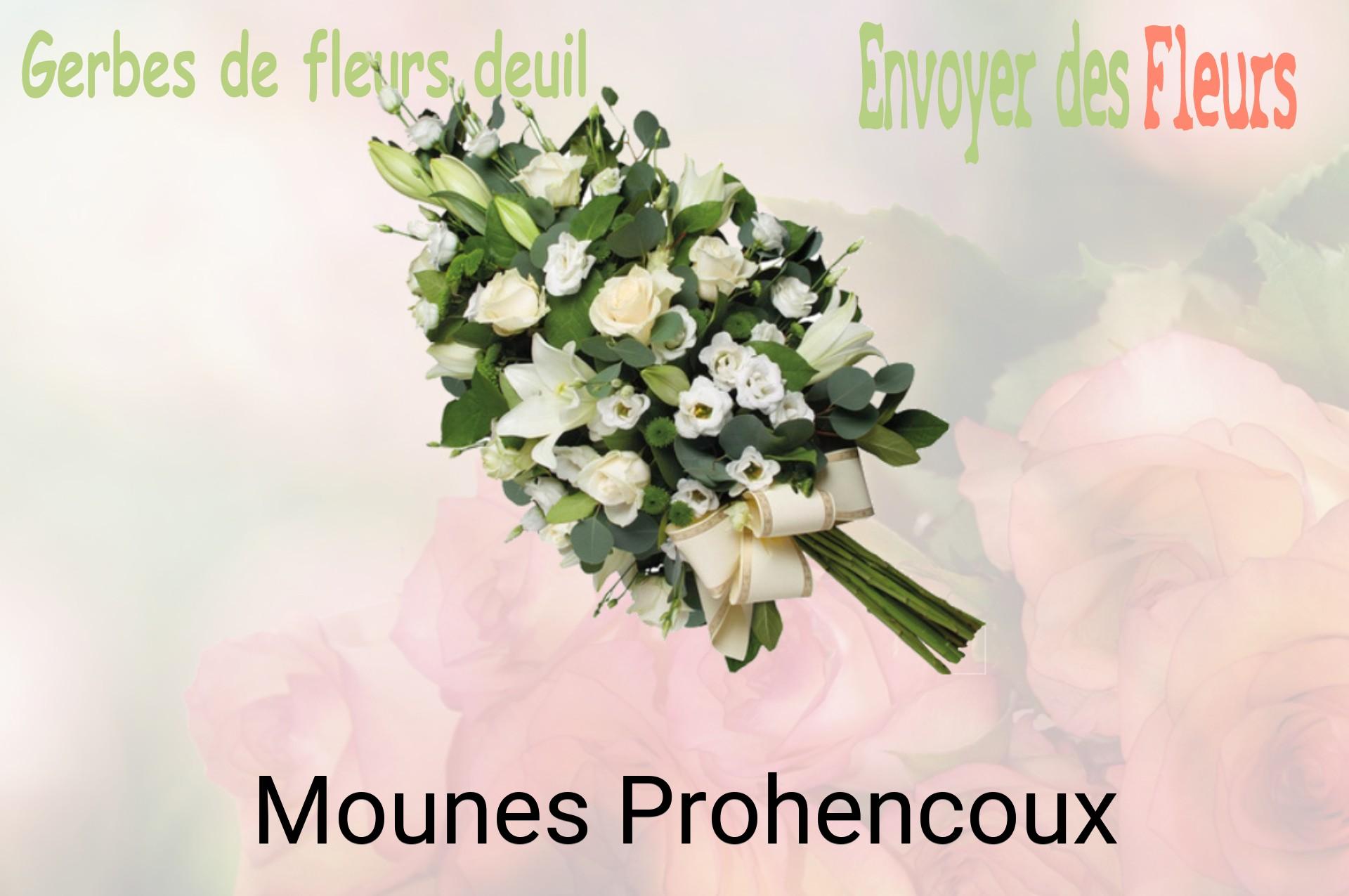 Gerbe de fleurs de deuil livrée à Mounes-Prohencoux